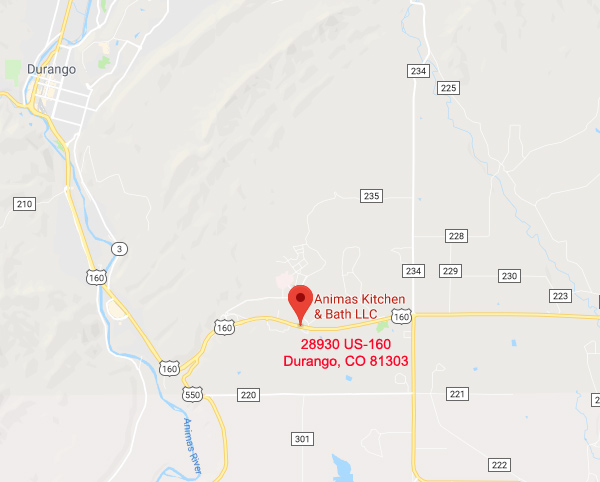 Map to Animas Kitchen and Bath